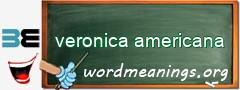 WordMeaning blackboard for veronica americana